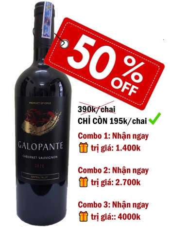 Galopante-khuyến mãi combo rượu vang